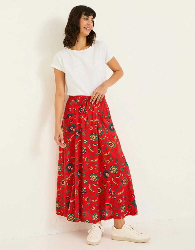 Suki Midi Skirt - Orange