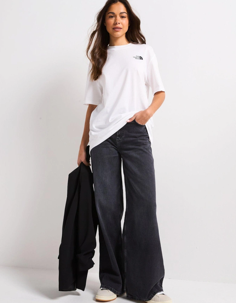 Women's Short Sleeve Essential Oversized Tee - White