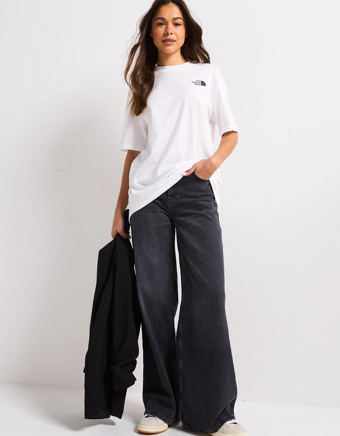 Women's Short Sleeve Essential Oversized Tee - White
