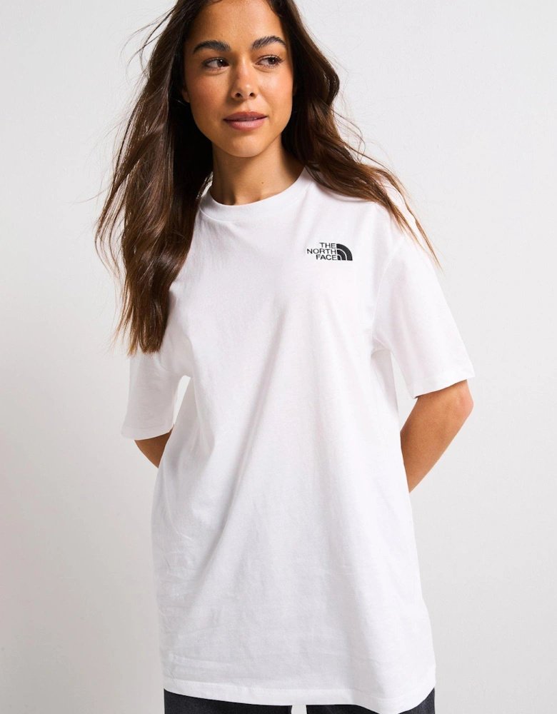 Women's Short Sleeve Essential Oversized Tee - White
