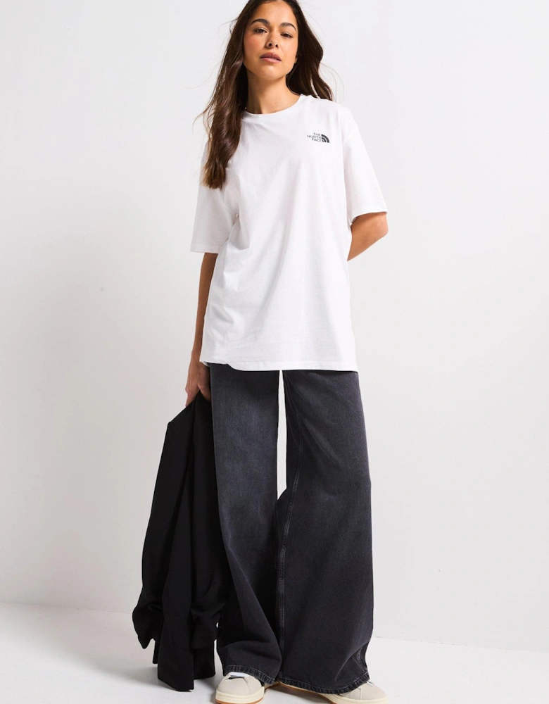 Women's Short Sleeve Essential Oversized Tee - White