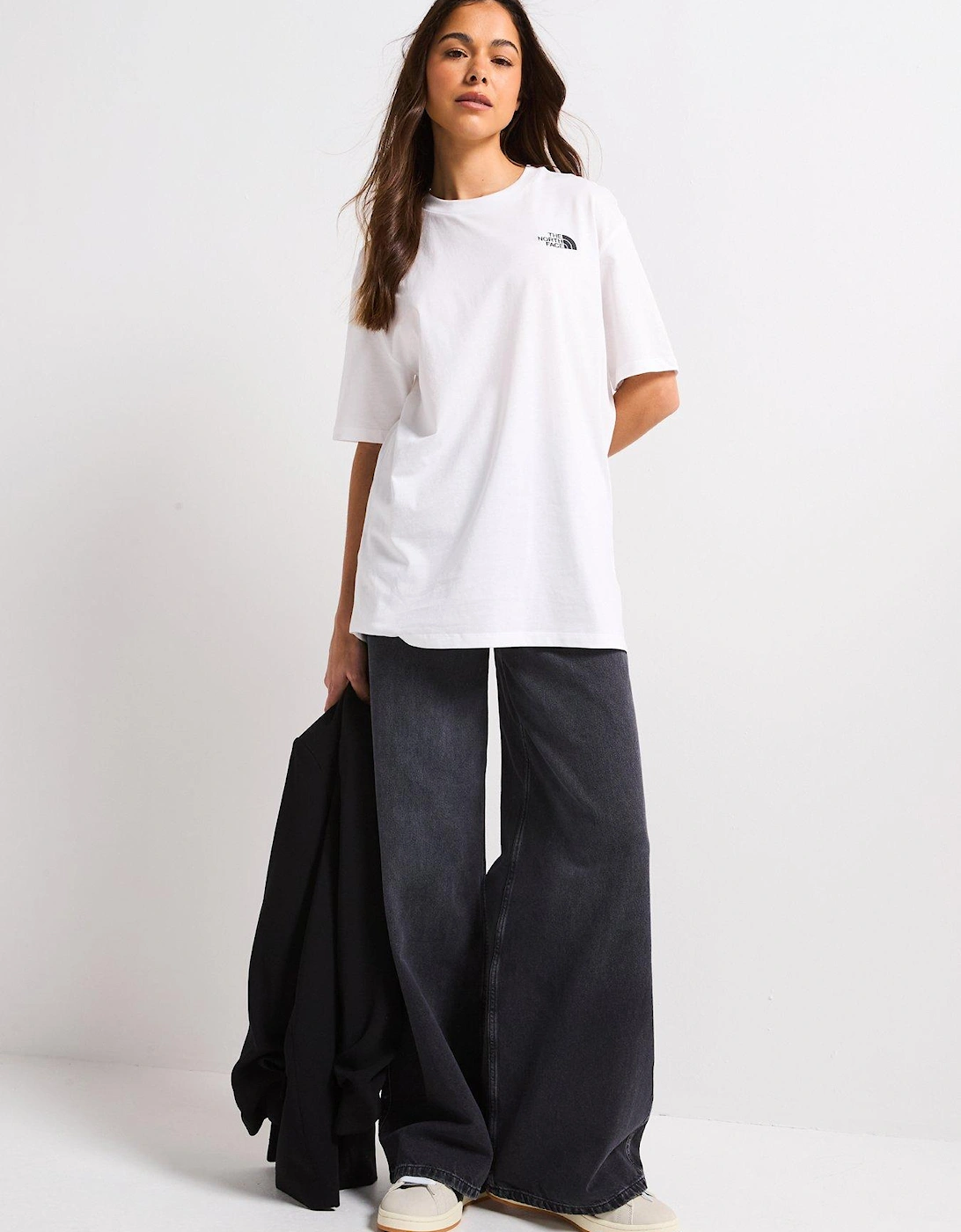 Women's Short Sleeve Essential Oversized Tee - White