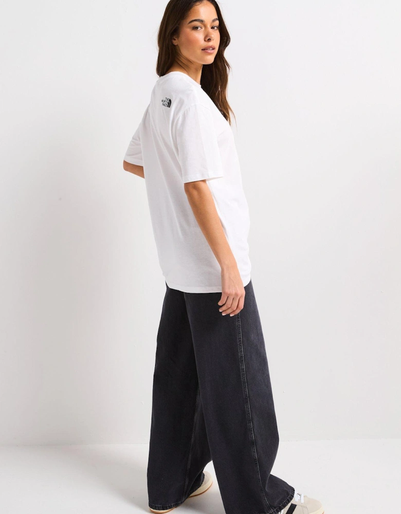 Women's Short Sleeve Essential Oversized Tee - White