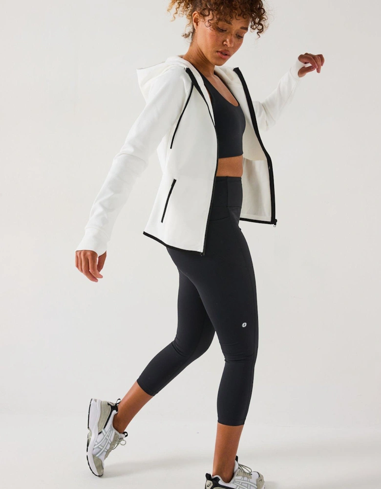 Womens Training Chill Zip Hoodie - White