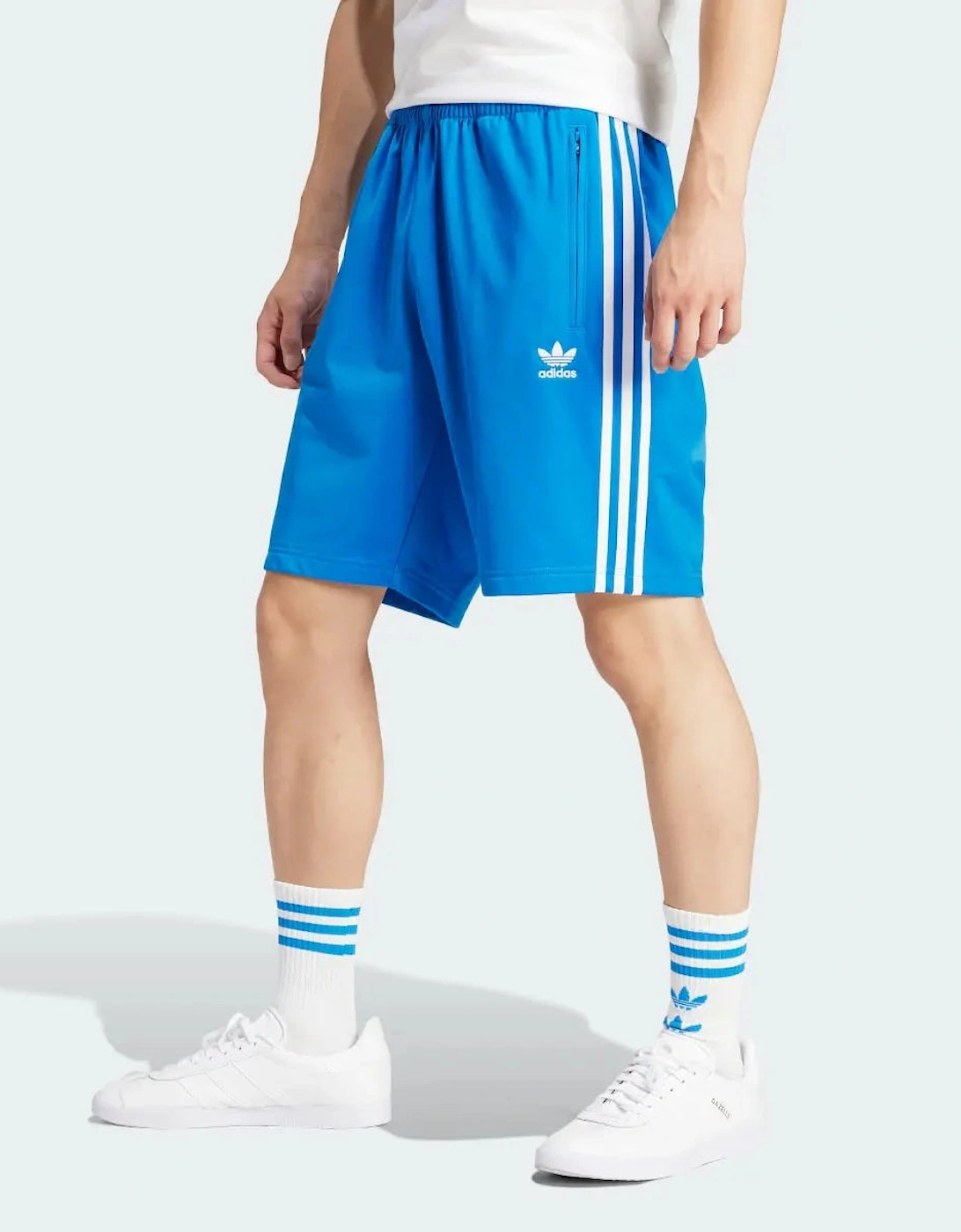 Men's Adidas Originals Firebird Trefoil Men's Blue Shorts - Size: 29/28/32