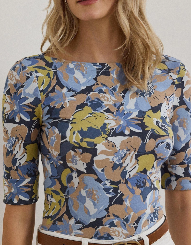 Judy Half Sleeve-T-Shirt - Blue