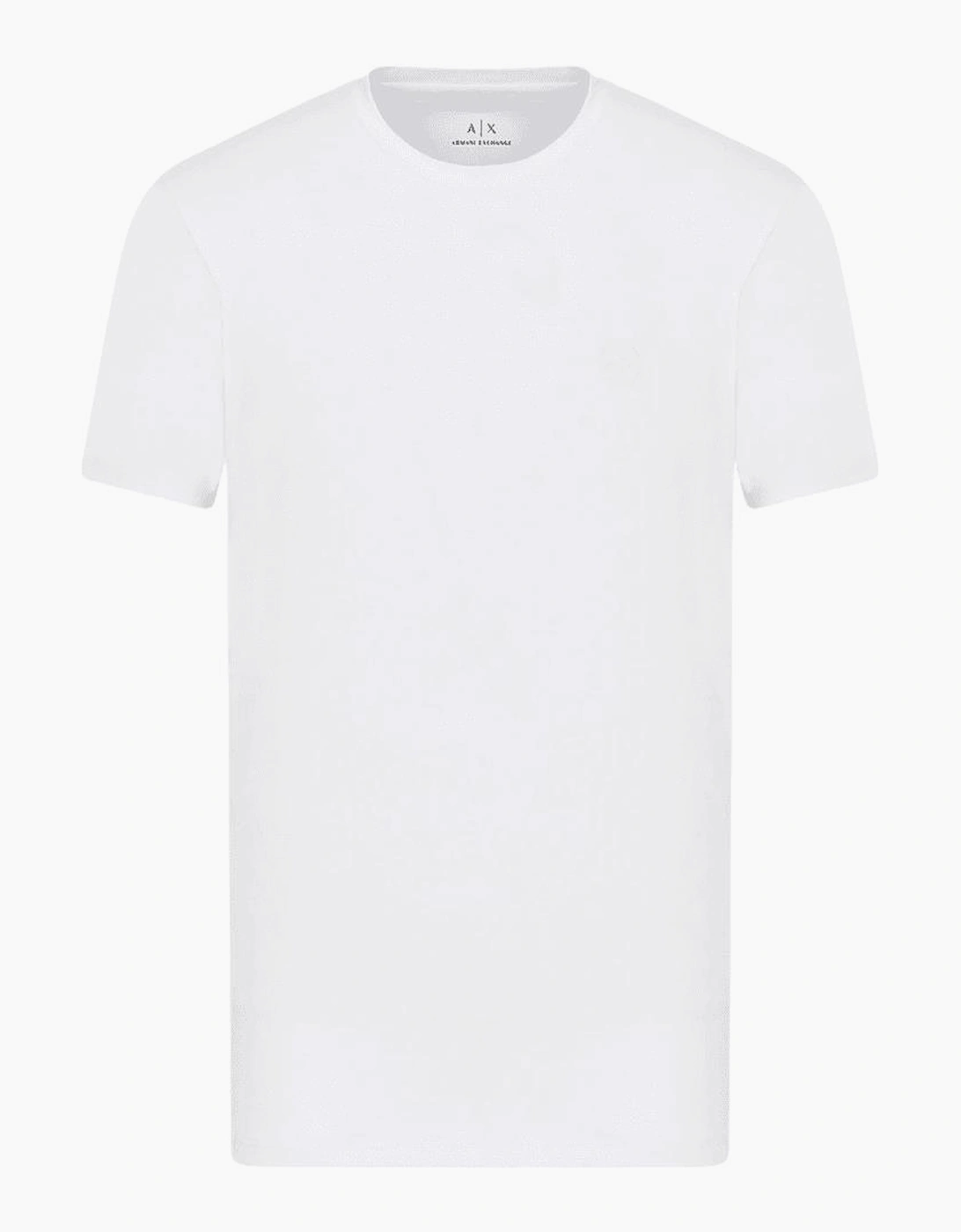 Armani Exchange Men's Cotton Stretch Ring Logo White T-Shirt - Size: 42