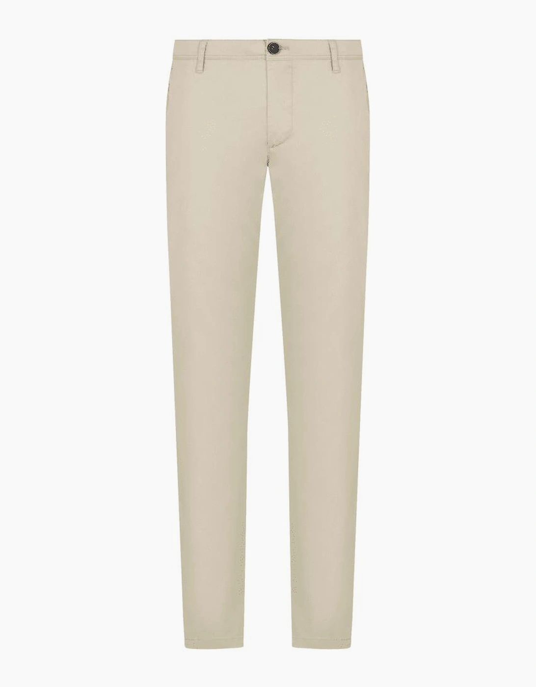 Armani Exchange Men's Cream Slim Fit Beige Chino Trouser