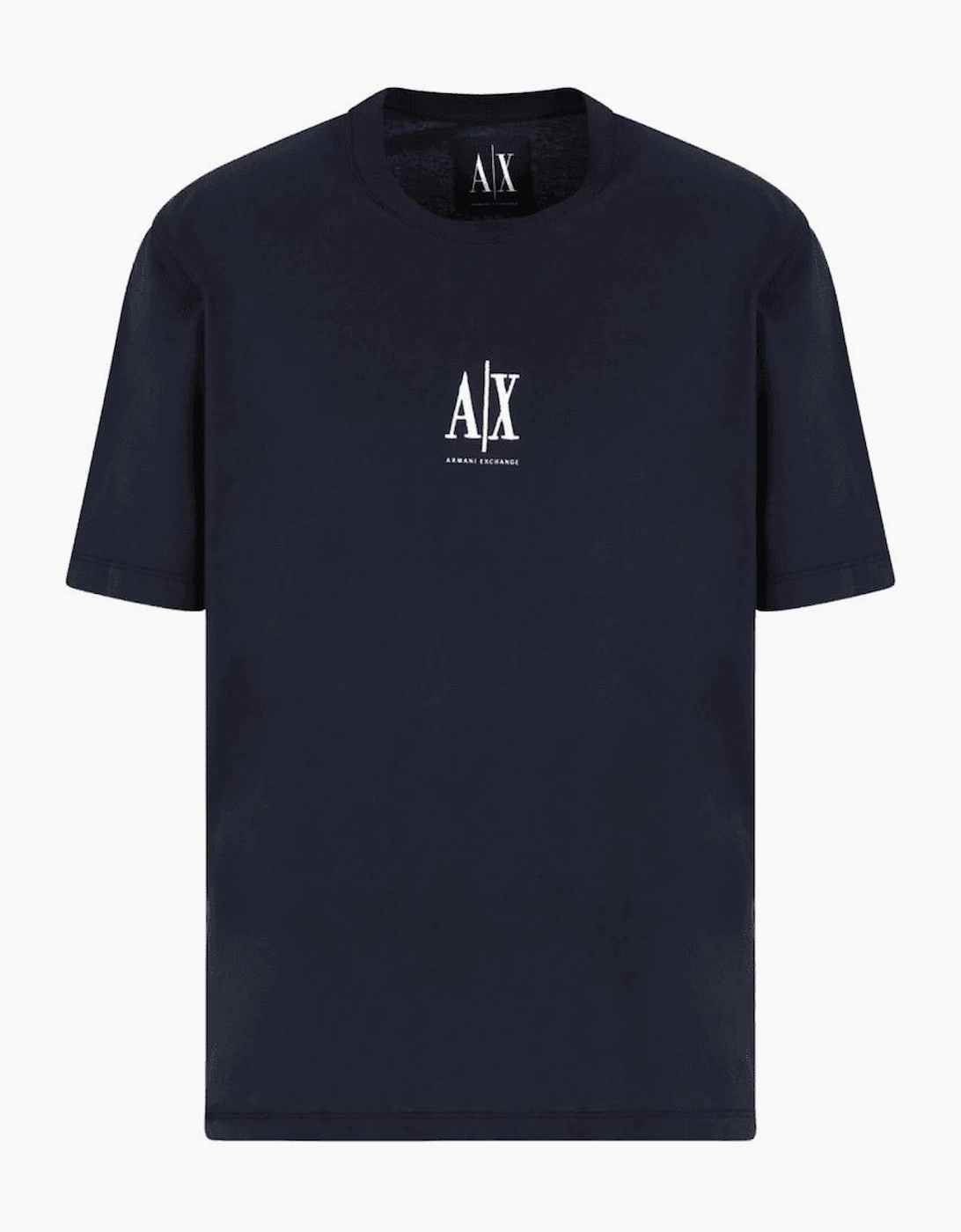 Armani Exchange Men's Navy Cotton Ax Embroidered Logo Icon T-Shirt - Size 36