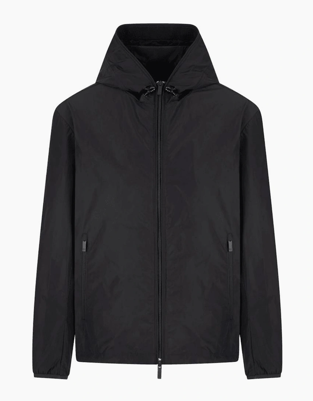 Armani Exchange Men's Nylon Black Windbreaker Jacket - Size: Regular/36