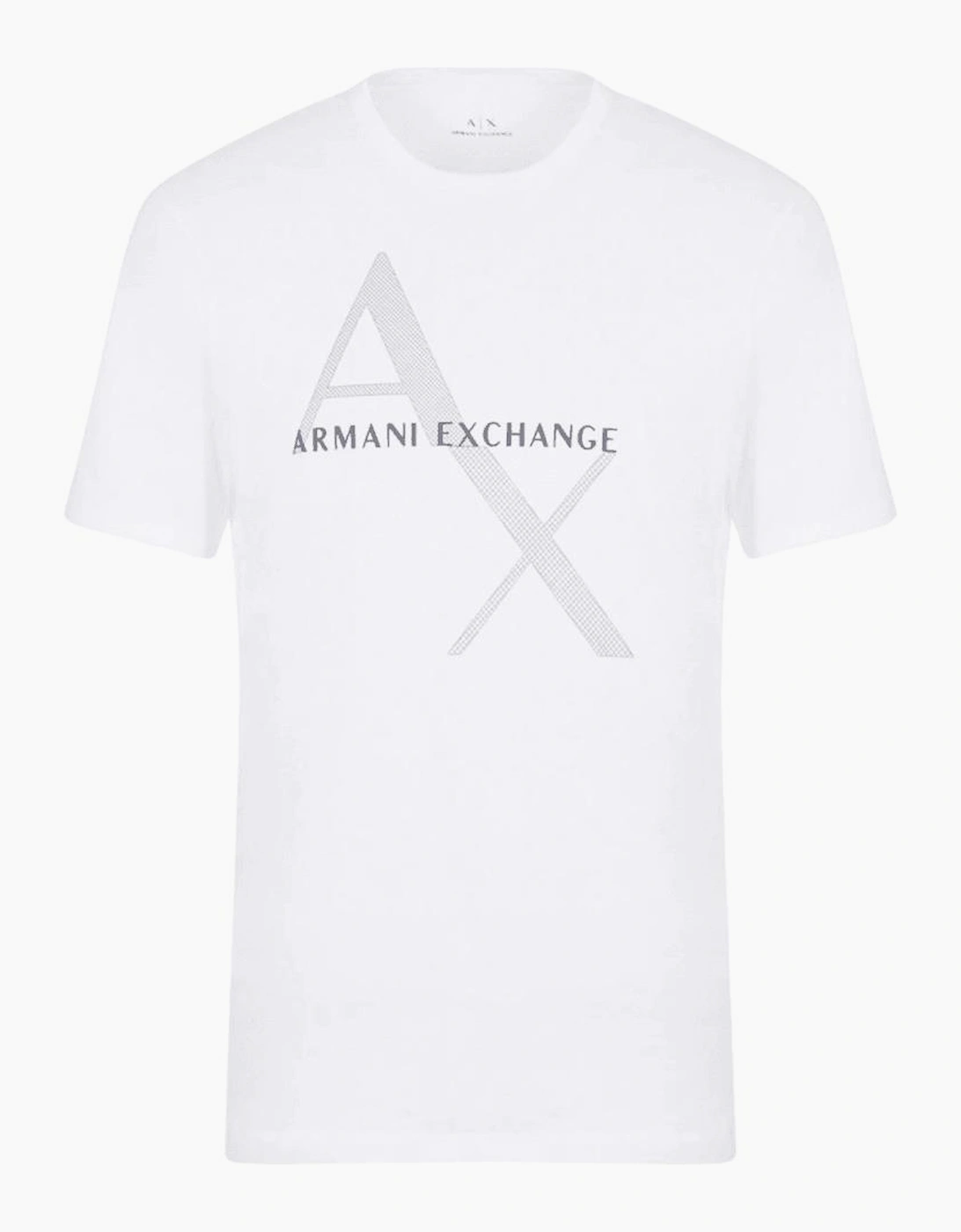 Armani Exchange Men's White Cotton Printed Logo T-Shirt Xl