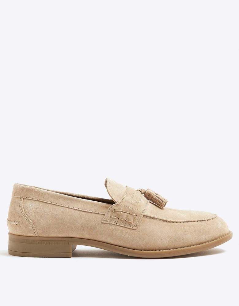 Sardinia Suede Tassel Casual Slip On Shoes - Stone