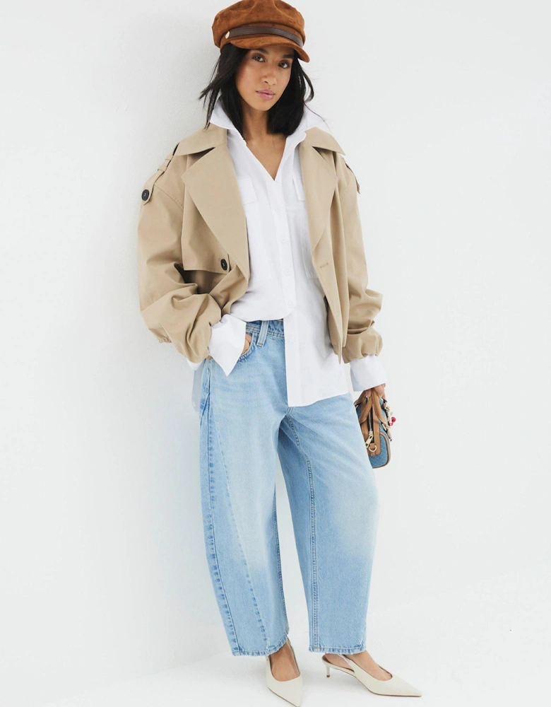 Seam Barrel Jeans - Light Blue
