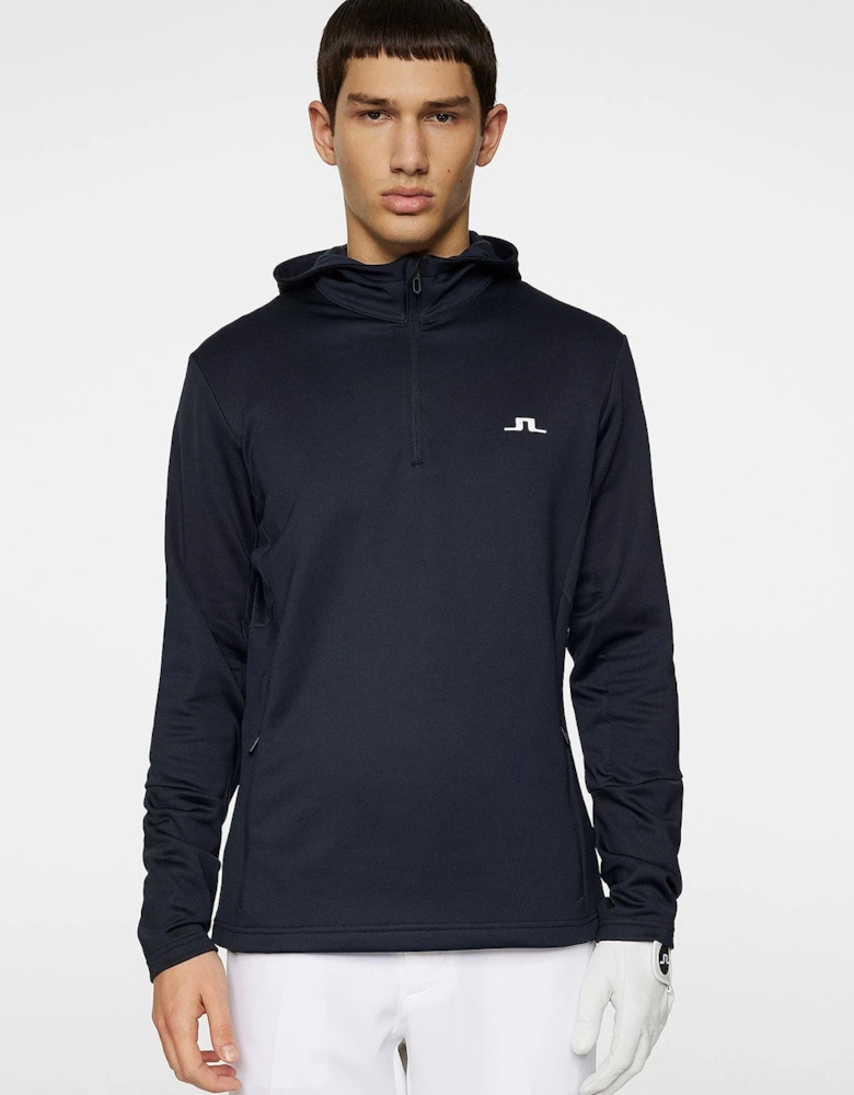 Mens Golf Aerial Hooded Top - Navy
