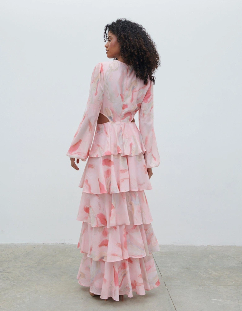 Ashton Cut Out Maxi Dress - Pink
