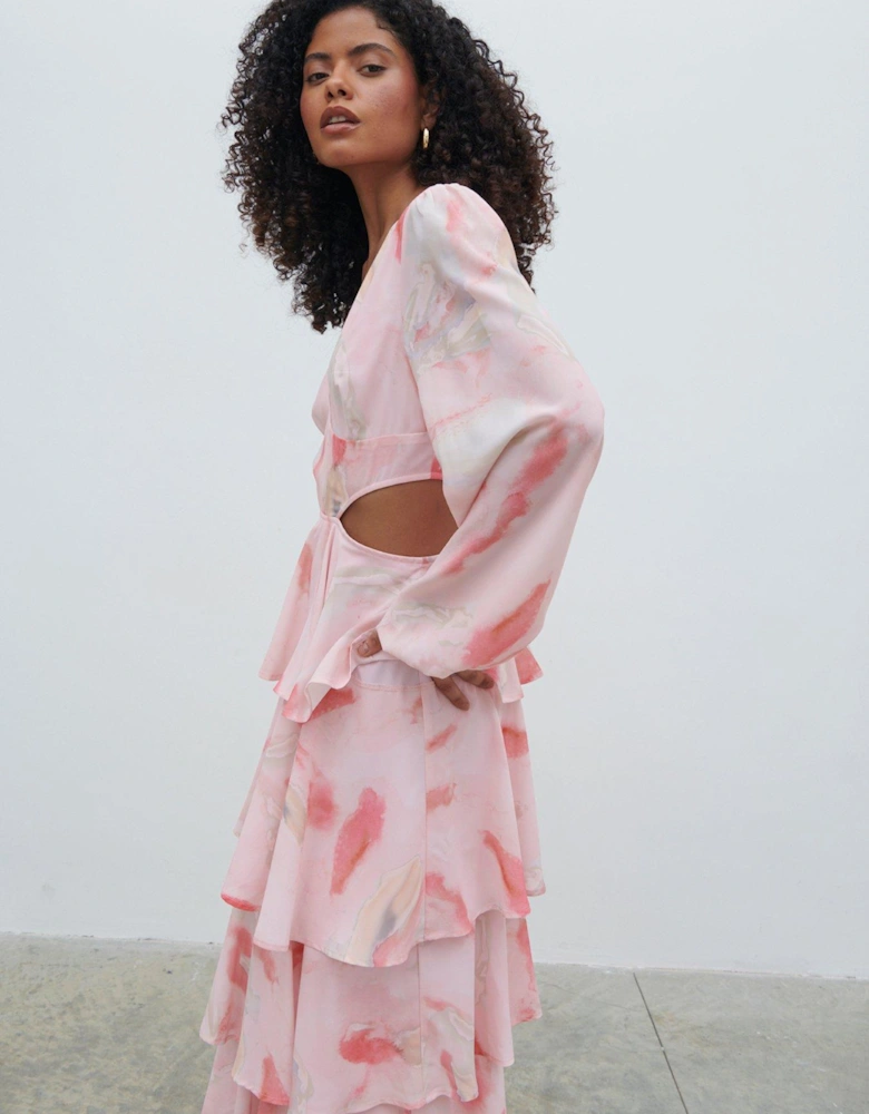 Ashton Cut Out Maxi Dress - Pink
