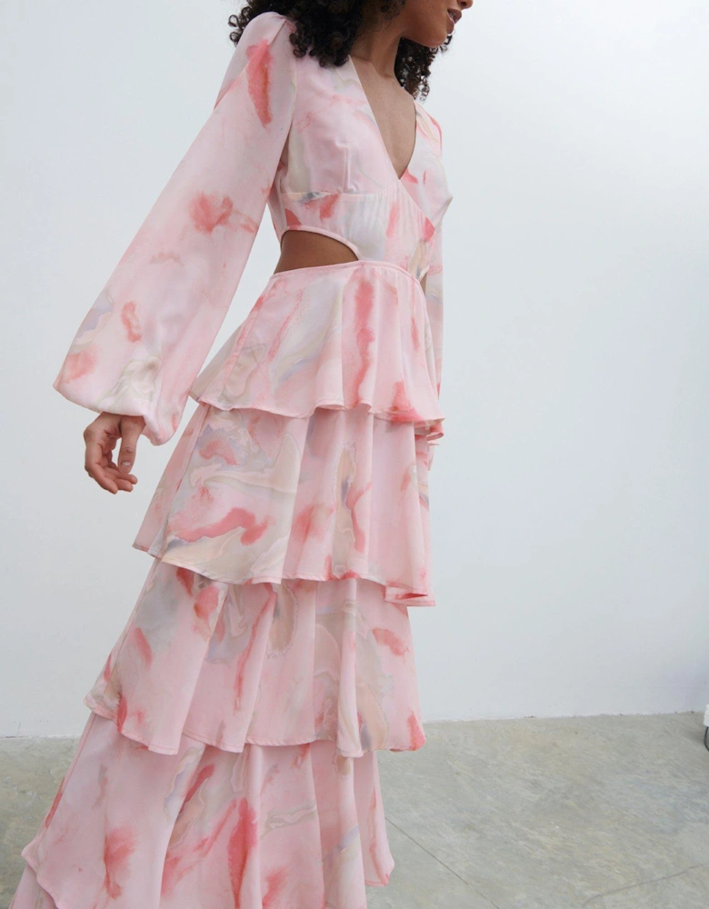 Ashton Cut Out Maxi Dress - Pink