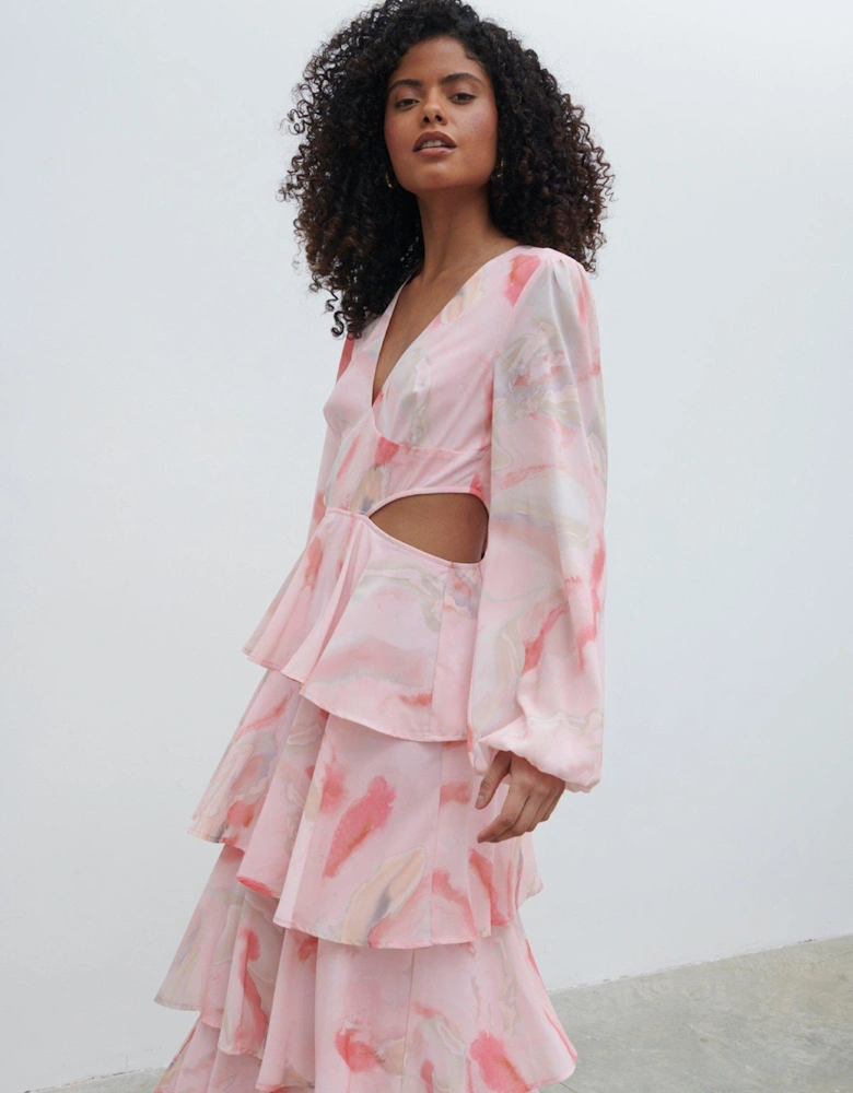 Ashton Cut Out Maxi Dress - Pink