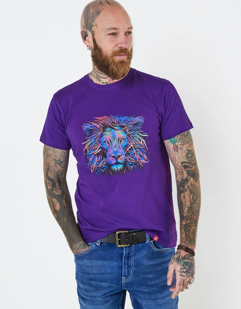 Lions Head T-Shirt - Dark Purple