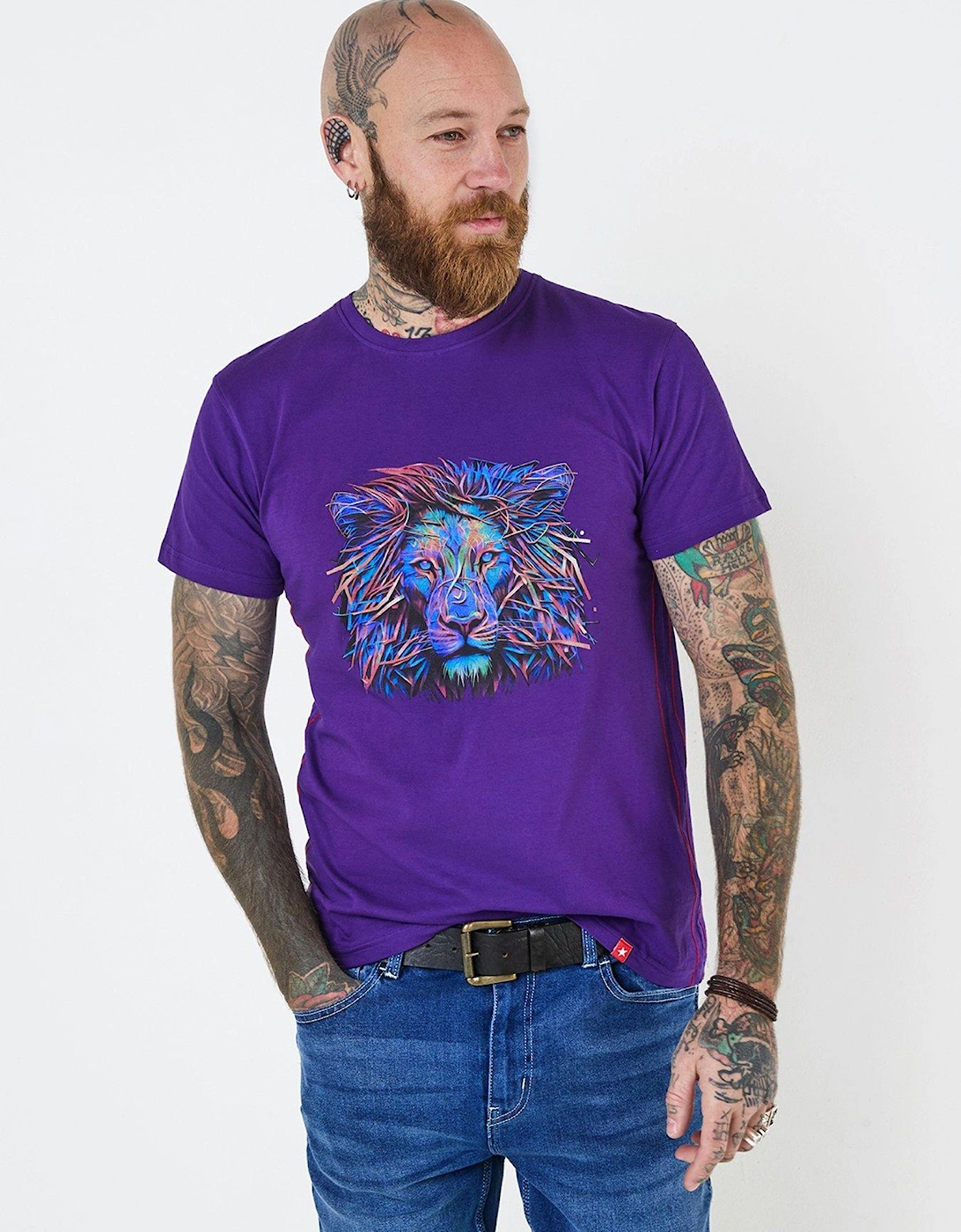 Lions Head T-Shirt - Dark Purple, 2 of 1