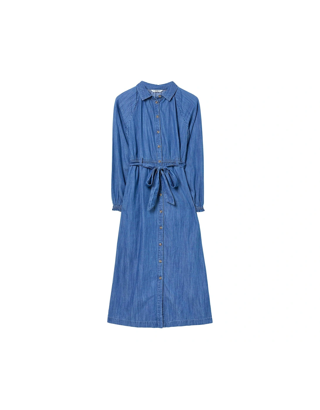 Abi Denim Midi Dress - Blue