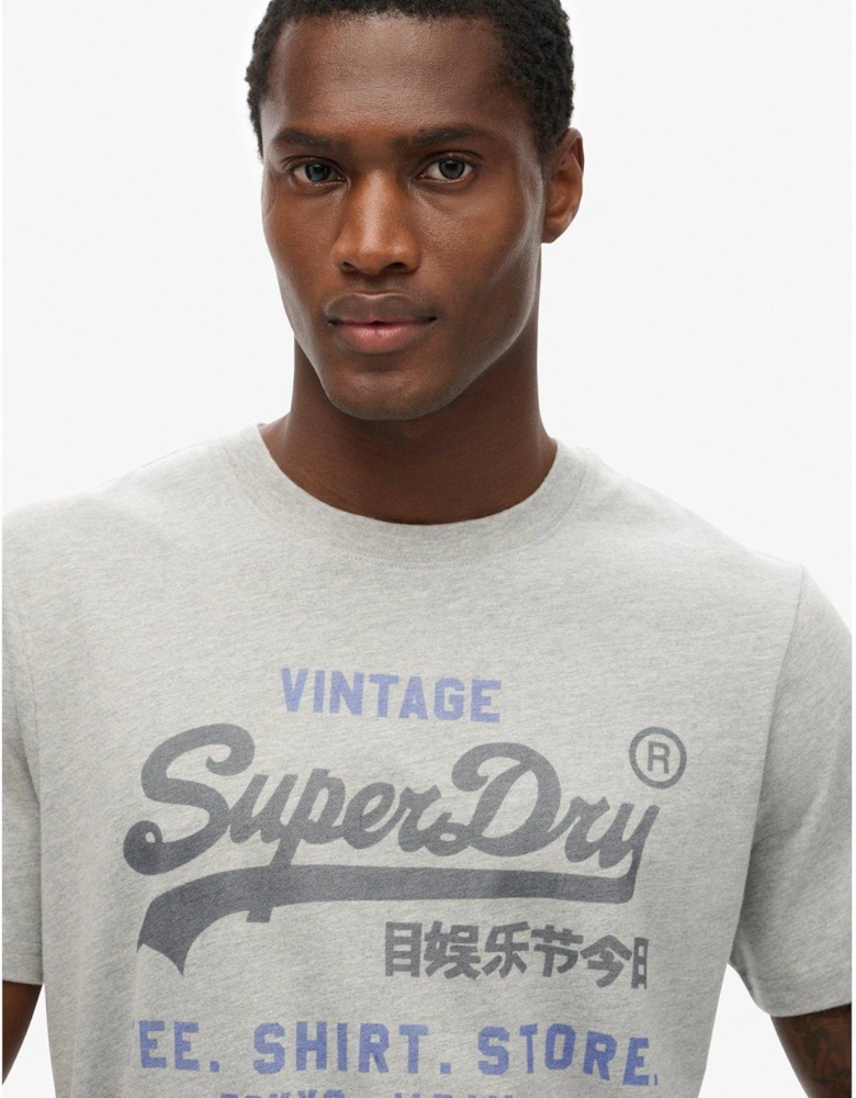 Vintage Logo Heritage Relaxed T-Shirt-Grey