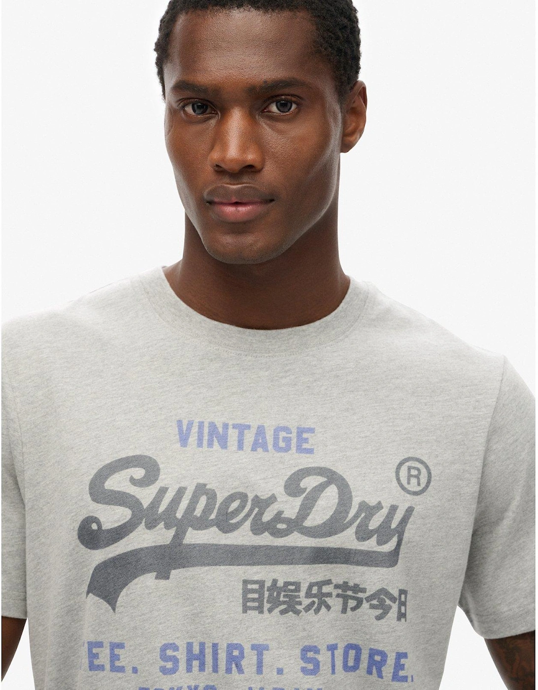 Vintage Logo Heritage Relaxed T-Shirt-Grey