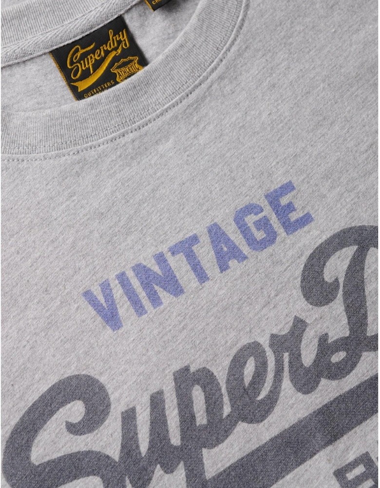 Vintage Logo Heritage Relaxed T-Shirt-Grey