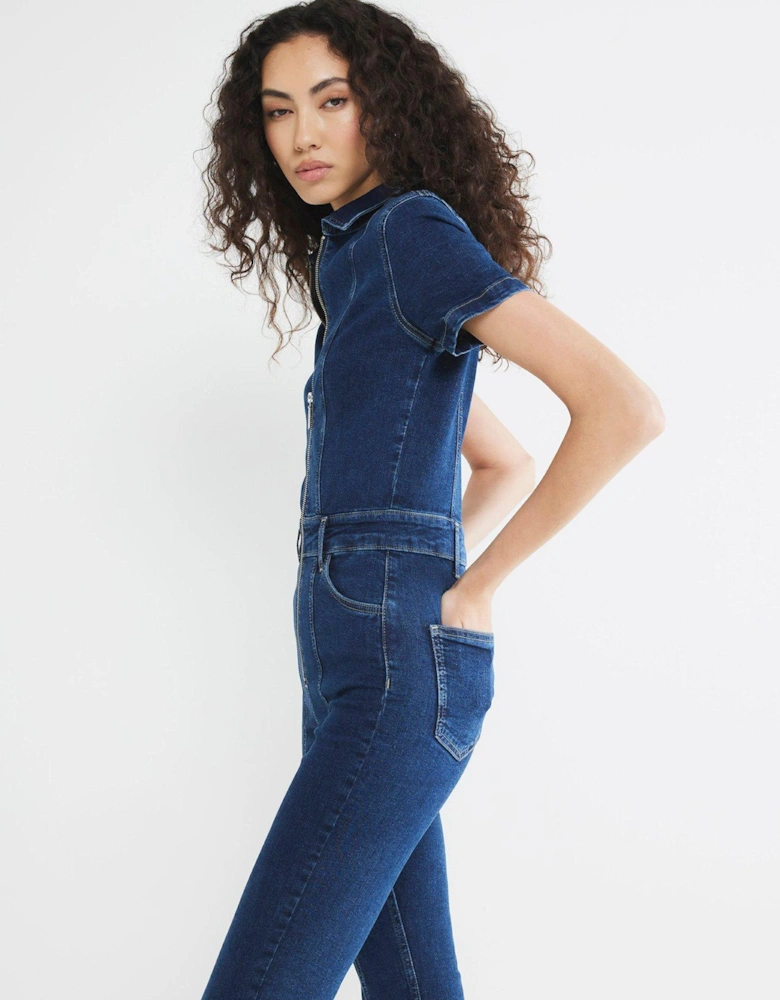 Dakota Flare Leg Jumpsuit - Blue