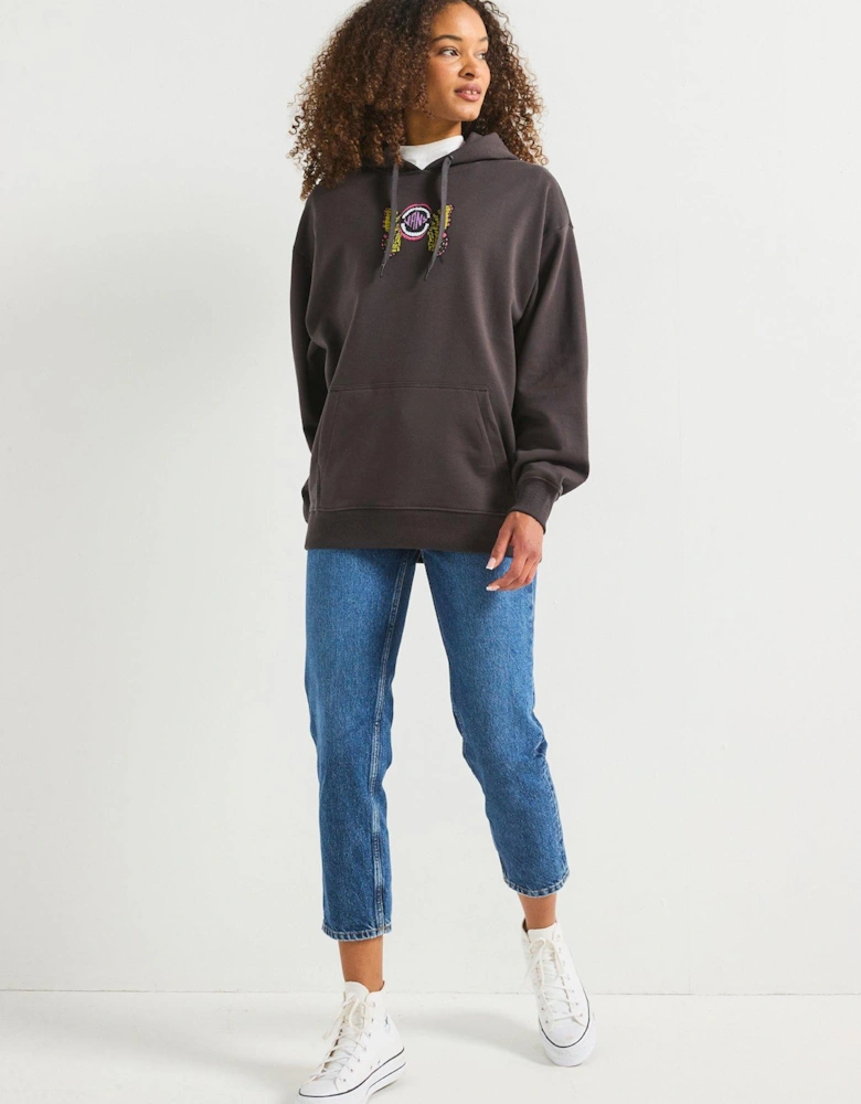 Women's Ethereal Oversized Pullover Hoodie - Black
