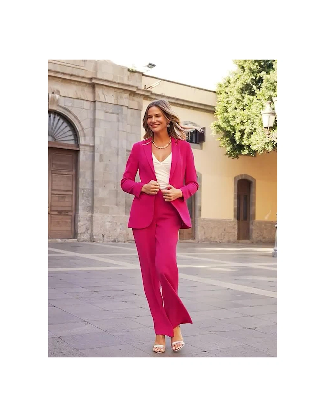 Classic Slim Blazer - Pink