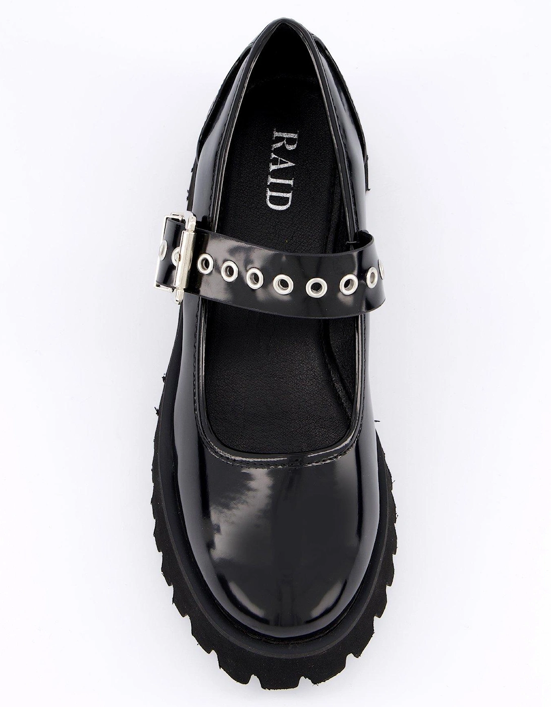 Ailany Chunky Mary Jane Flat Shoes - Black