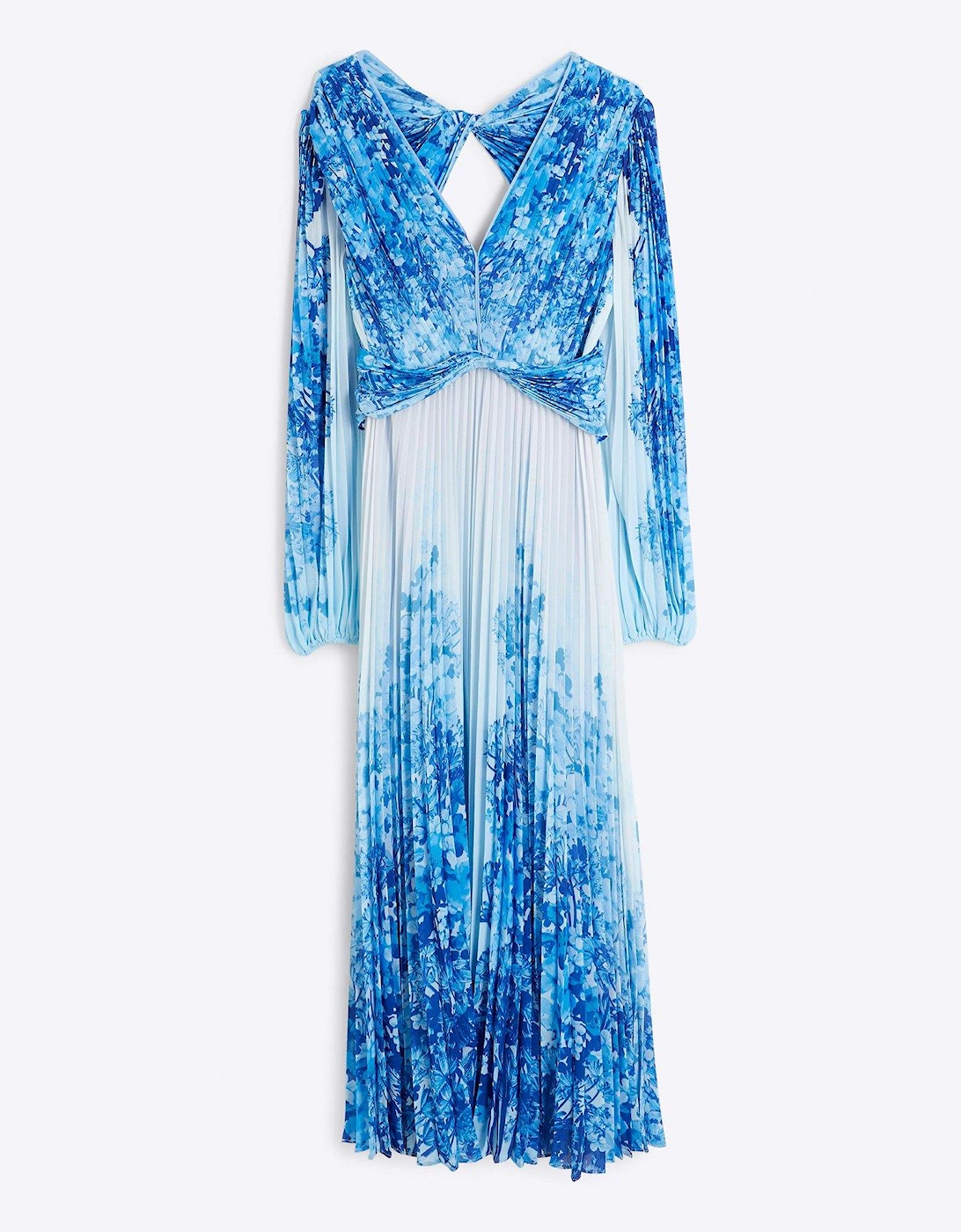 Plisse Twist Dress - Blue