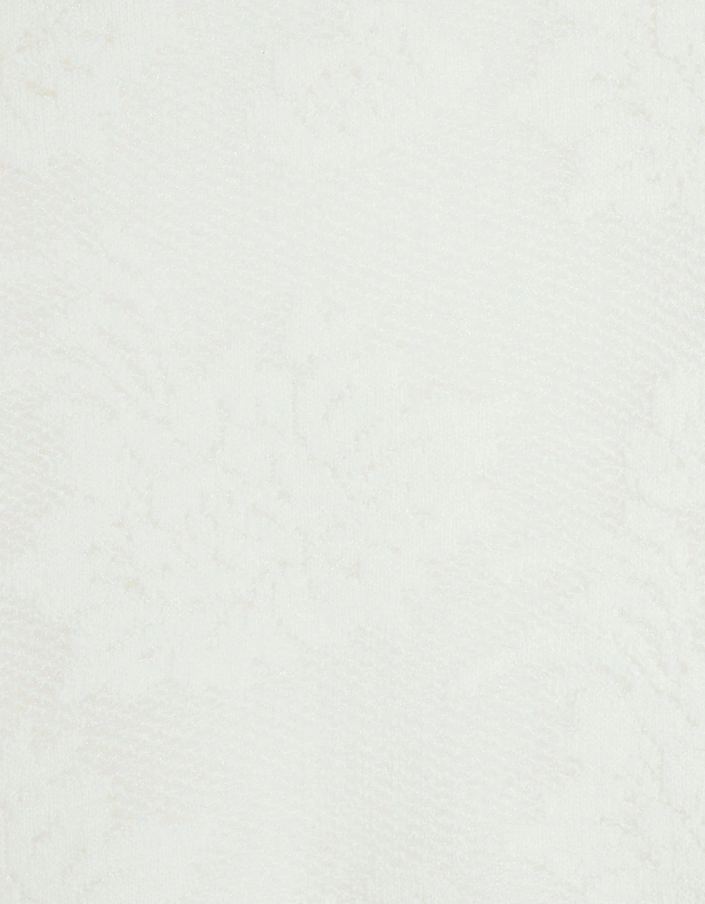 Floral Knitted Top - Cream