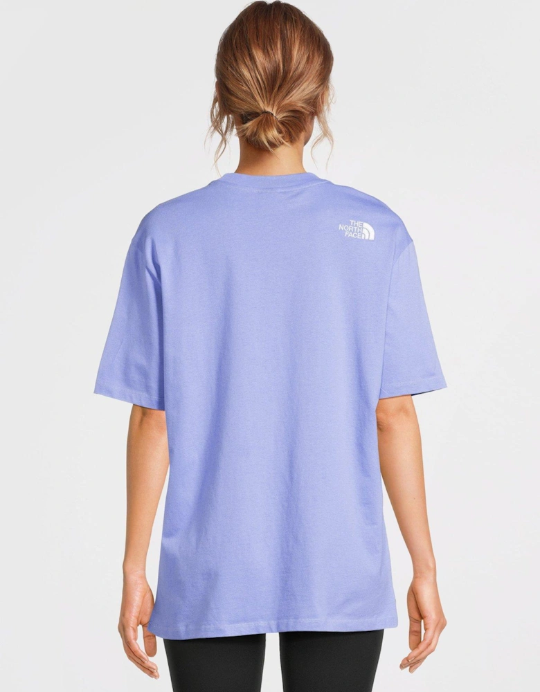 Women's Short Sleeve Essential Oversized Tee - Medium Blue