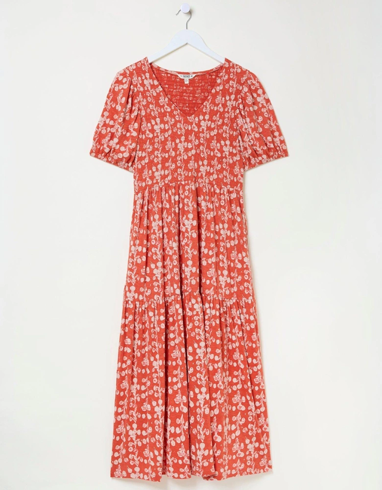 Danielle Midi Dress - Orange