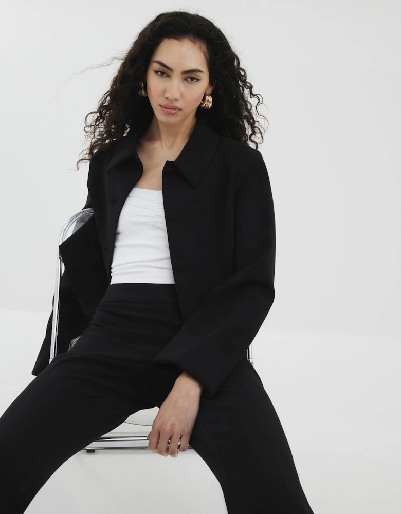 Structured Compact 60s Jacket - Black