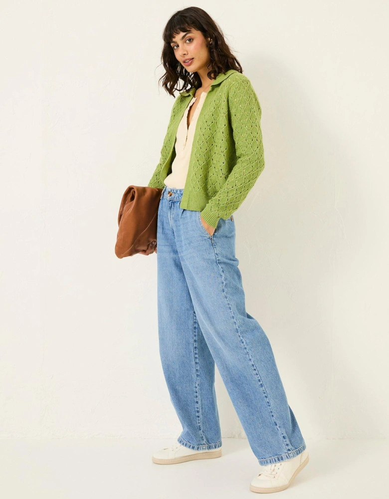 Lilah Collared Cardigan - Green