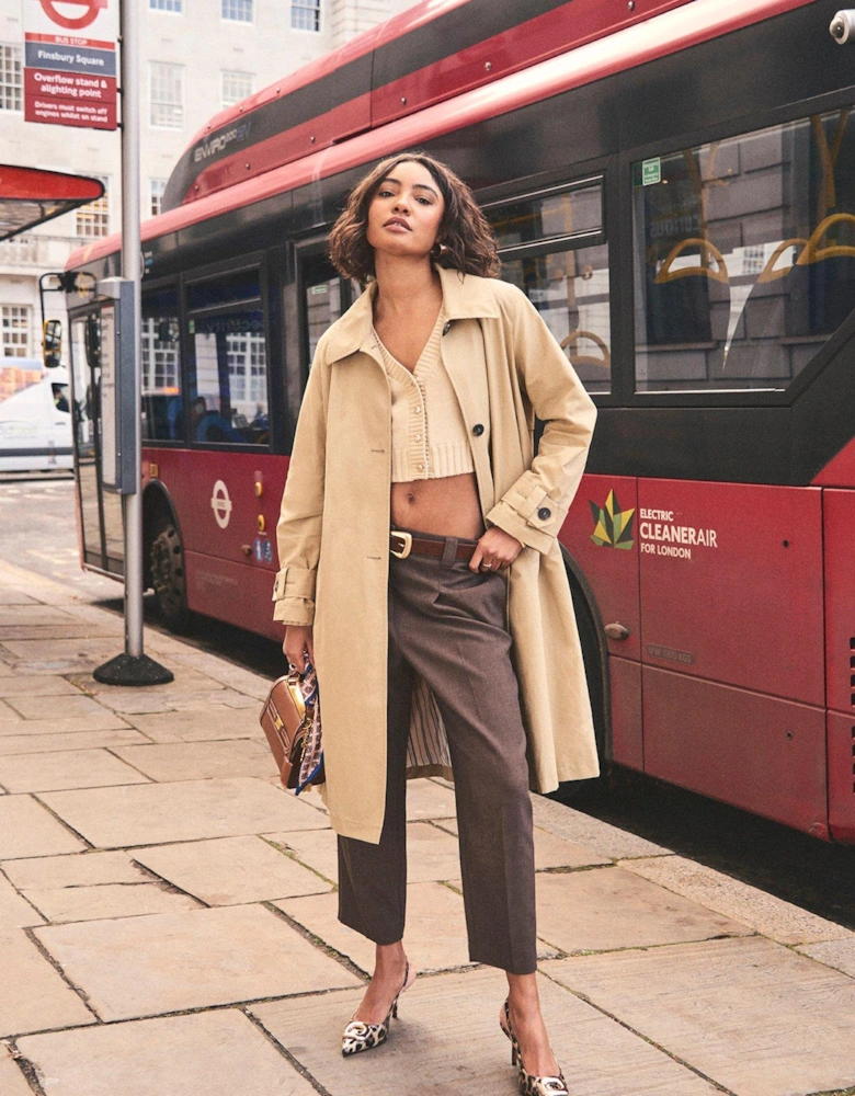 Straight Leg Trouser - Brown