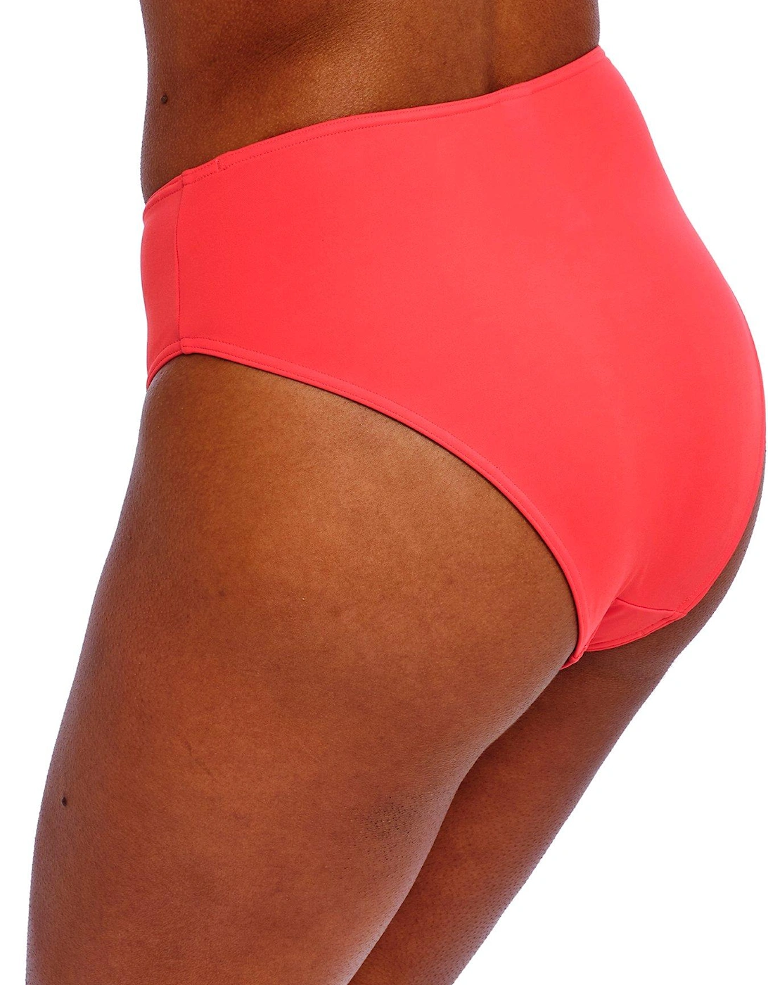 High Waist Bikini Brief - Coral