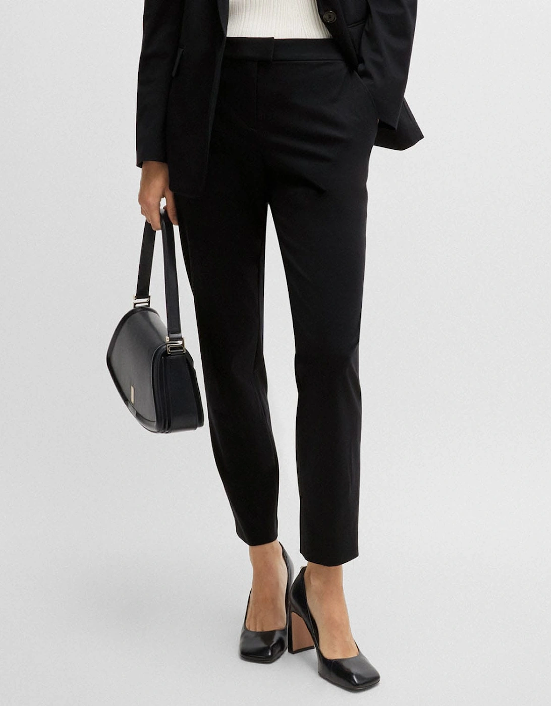 Hugo Boss Women's Tobaluka10 Slim-Fit Trousers - Black - Size: 10