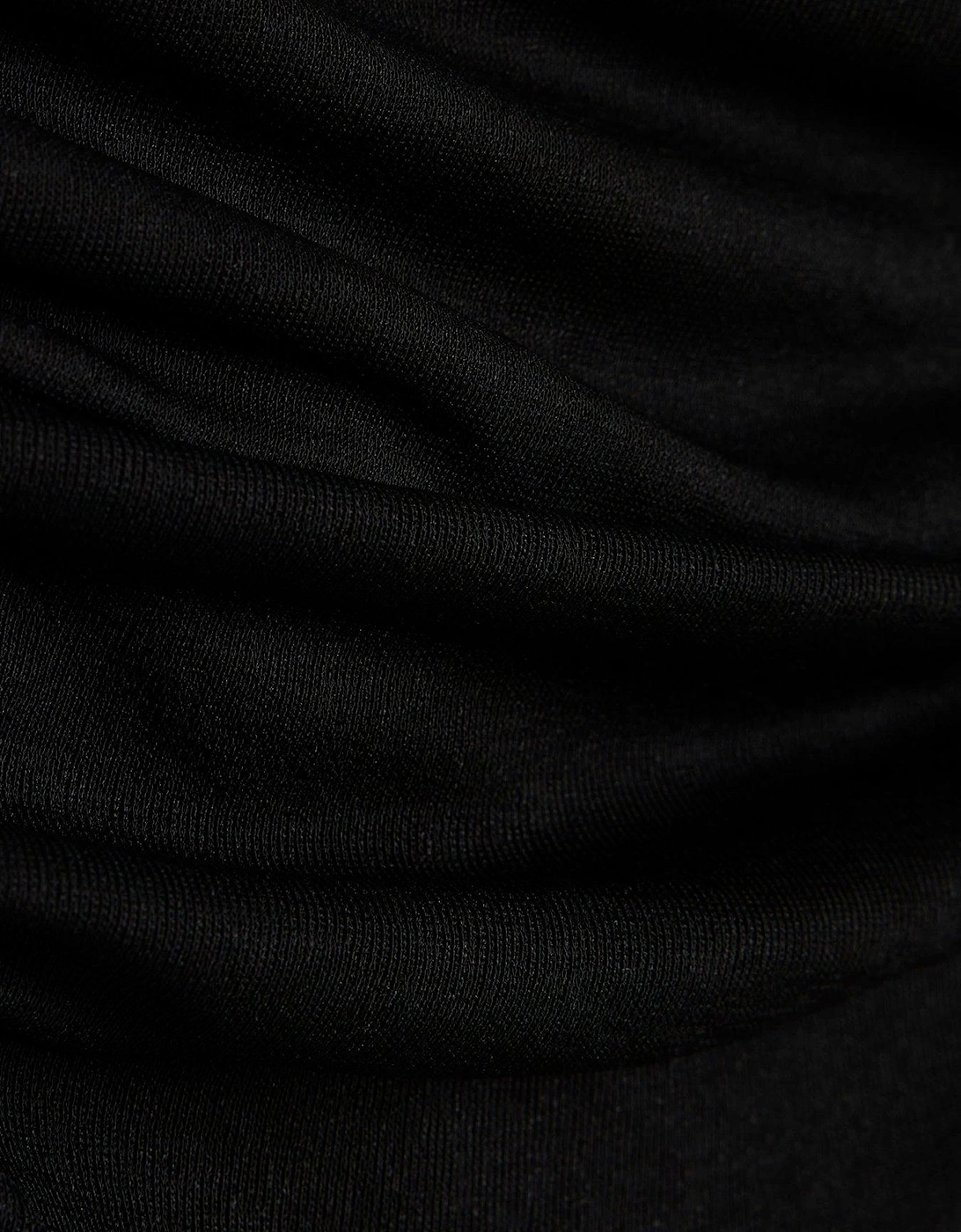 Ruched Bardot Top - Black