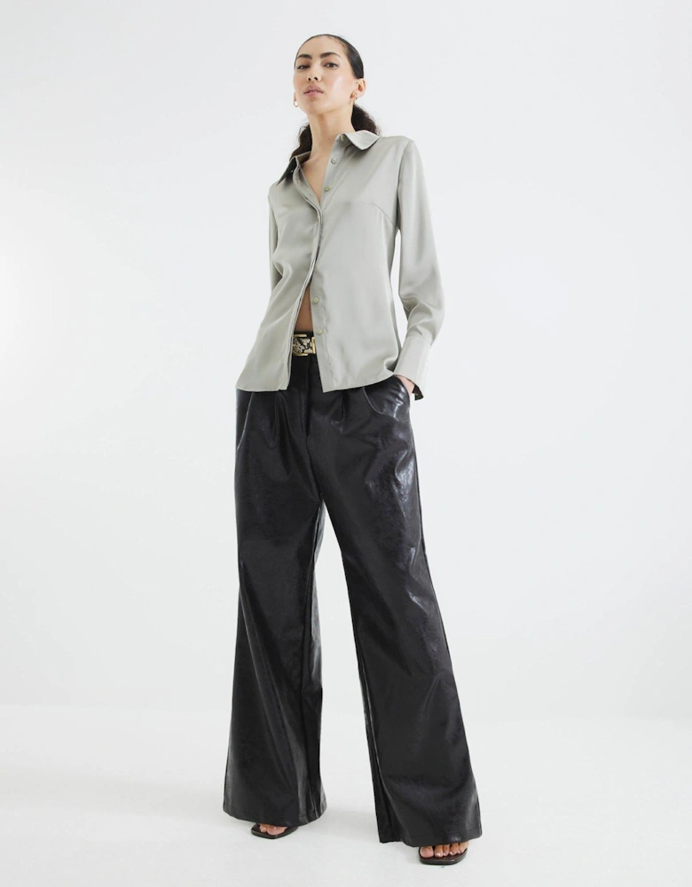 Satin Shirt - Khaki