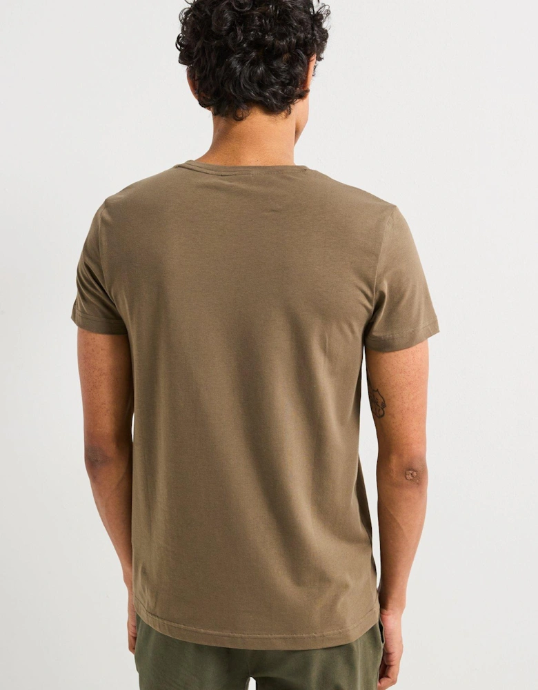 Stretch Slim Fit Left Chest Logo T-Shirt - Dark Stone