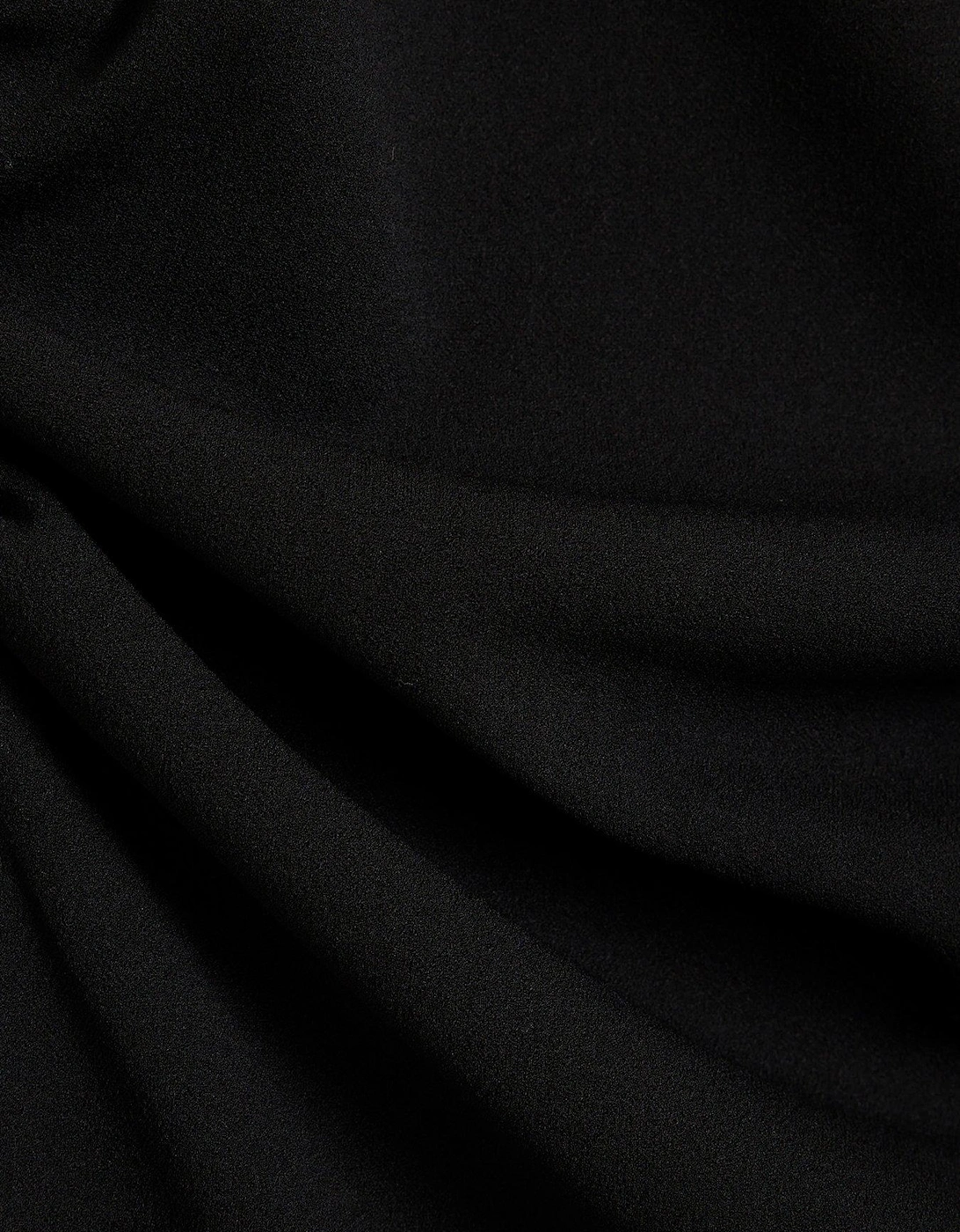 Square Neck A-Line Mini Dress - Black