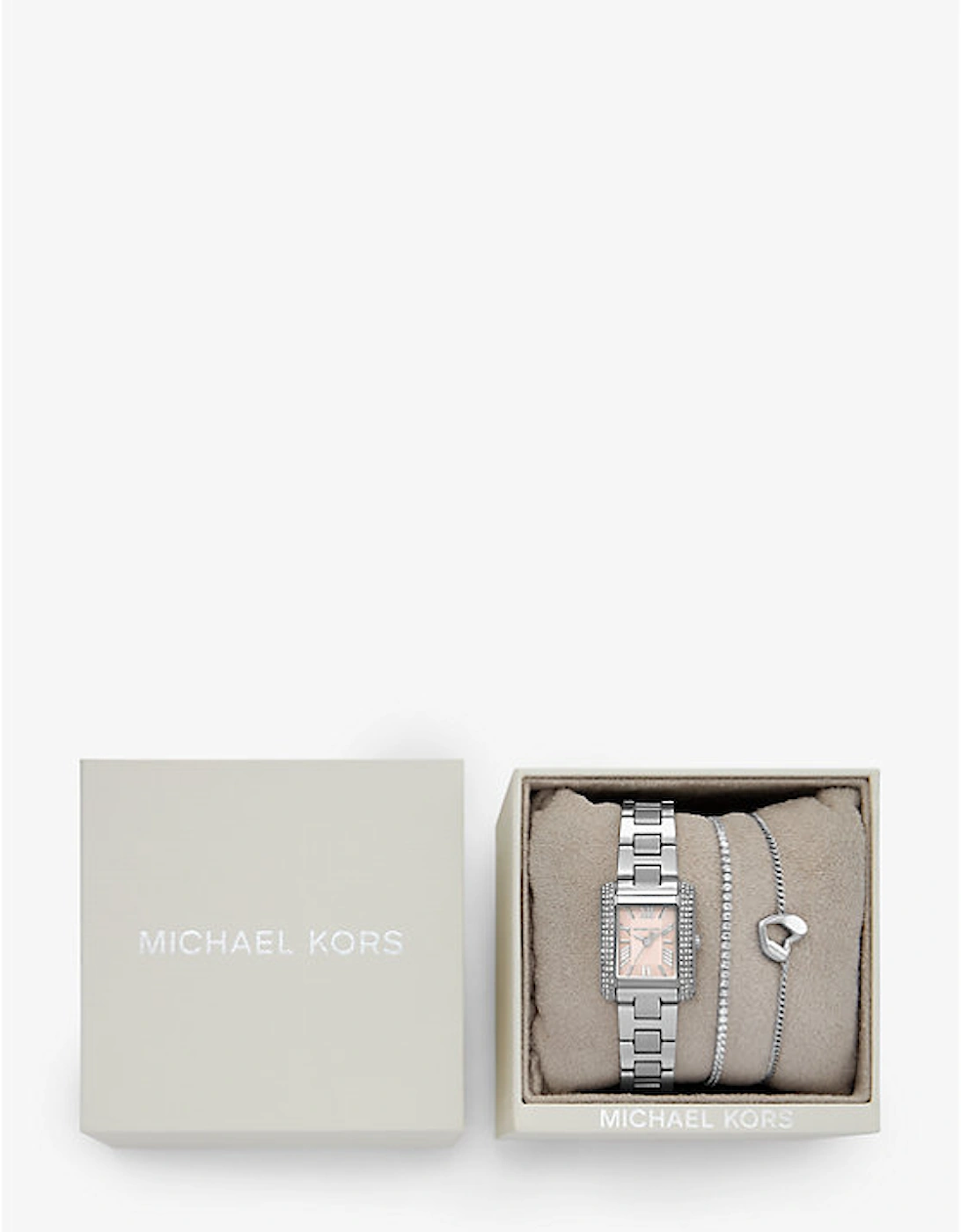 Mini Emery Silver-Tone Watch and Bracelet Gift Set