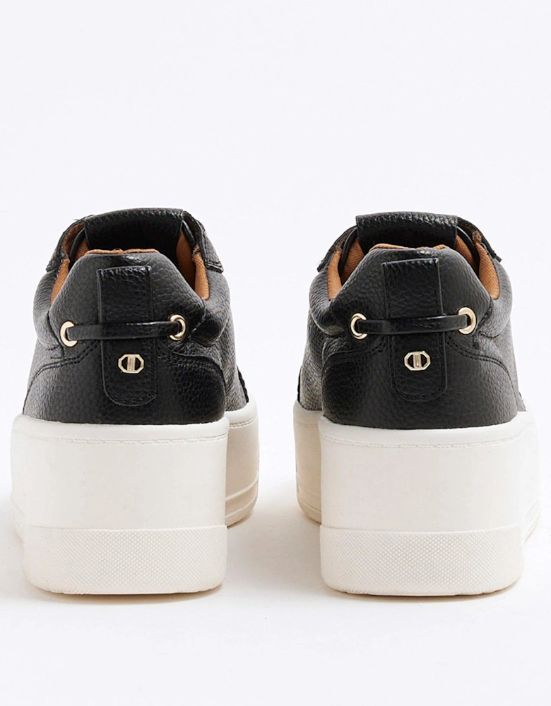 Heatseal Lace Up Trainer - Black