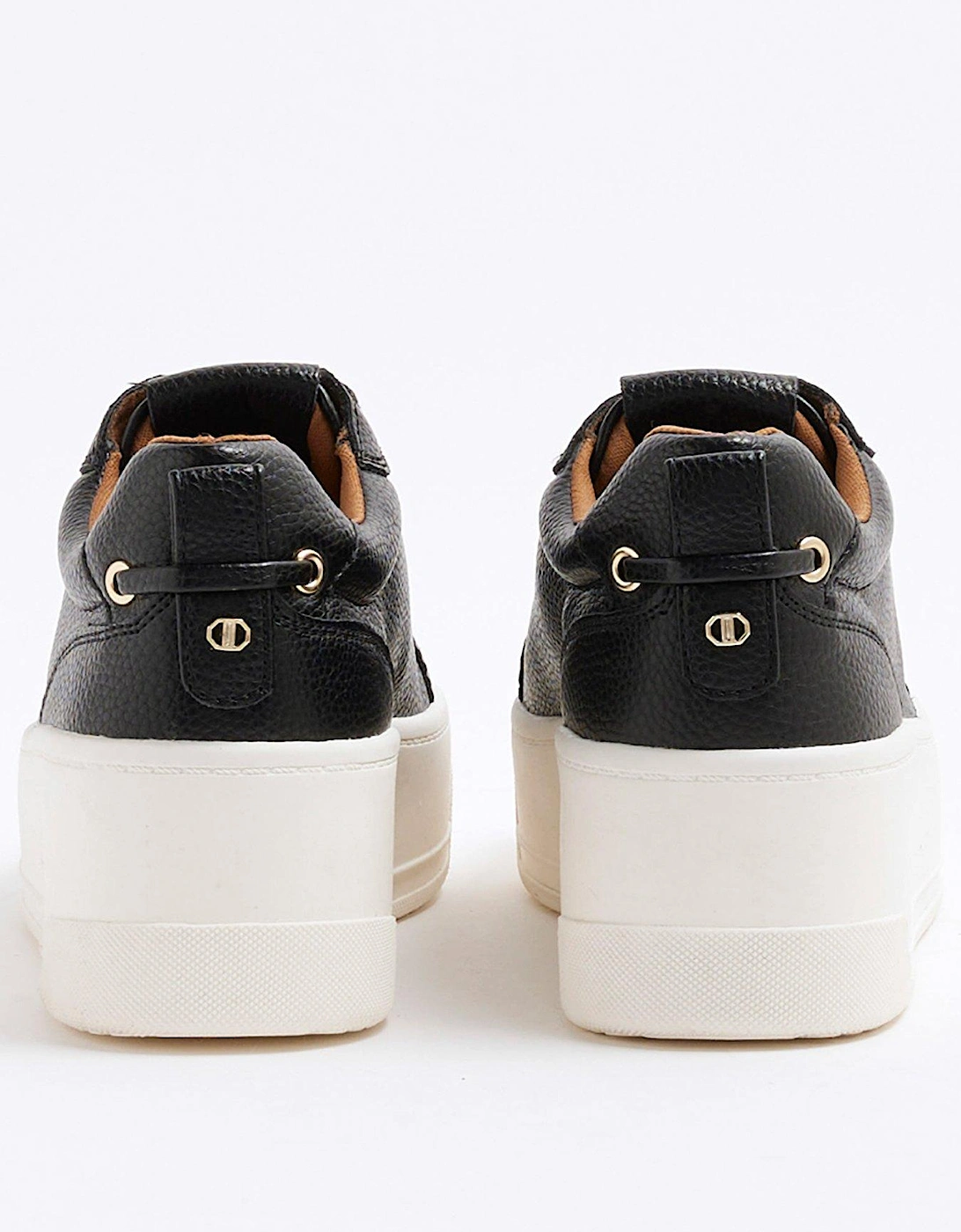 Heatseal Lace Up Trainer - Black