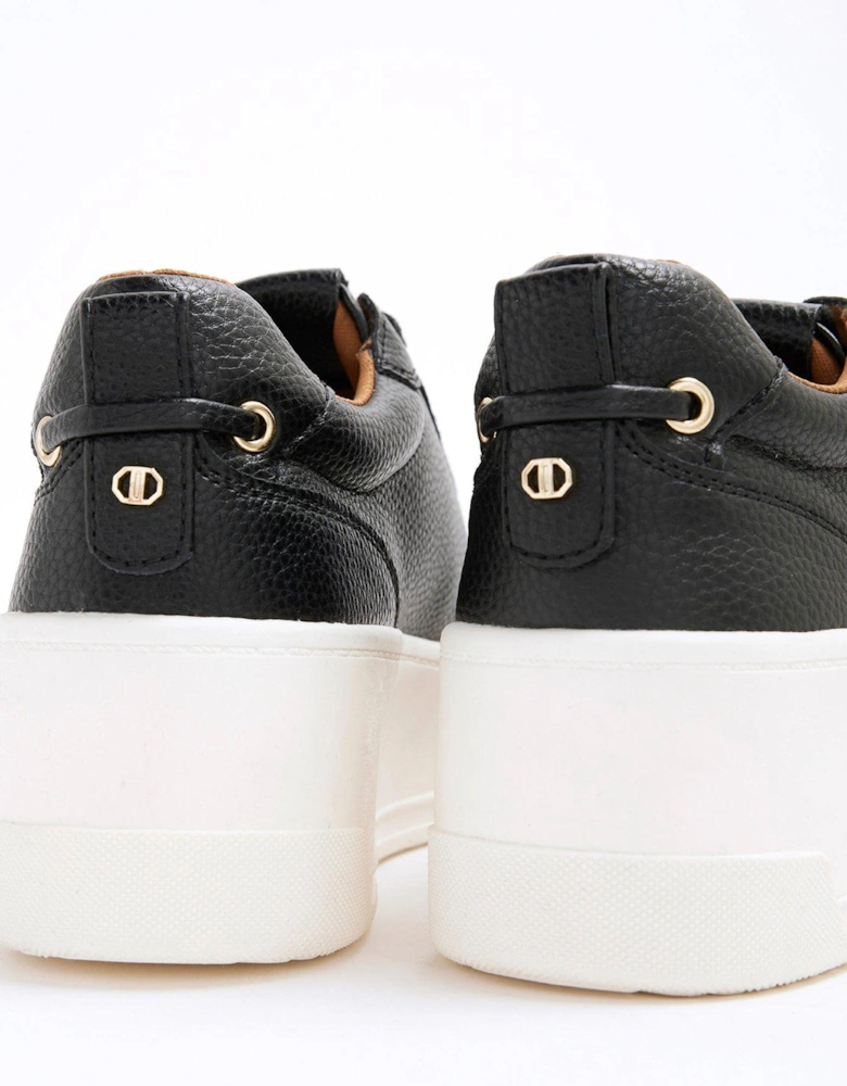 Heatseal Lace Up Trainer - Black