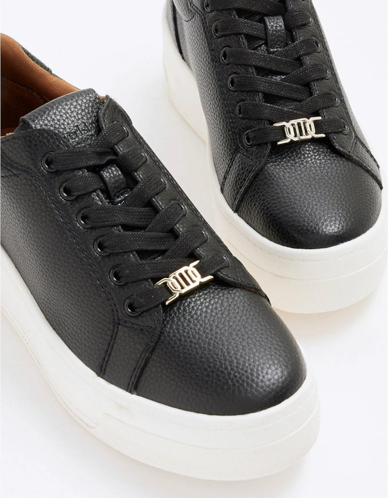 Heatseal Lace Up Trainer - Black